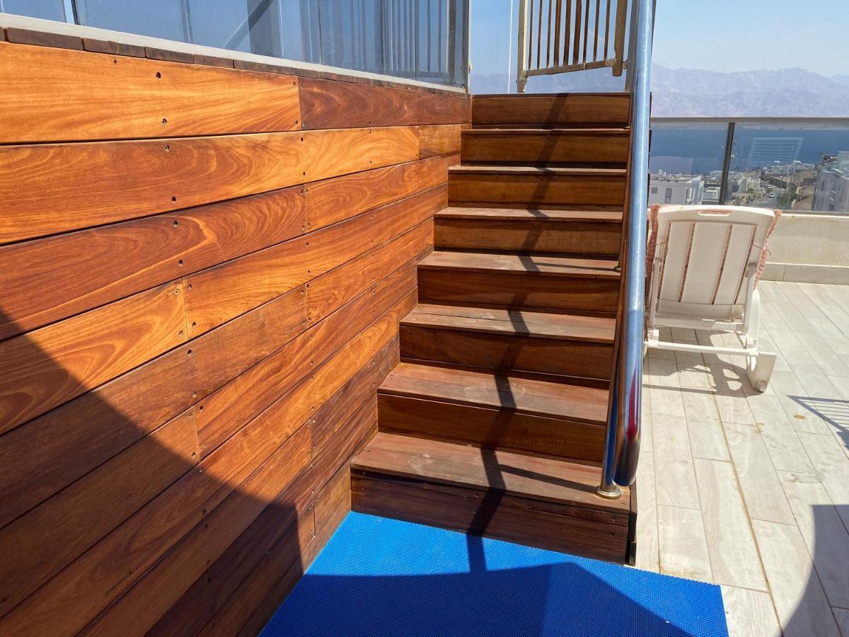 Stunning Penthouse With Sea Views And Private Heated Pool Daire Eilat Dış mekan fotoğraf
