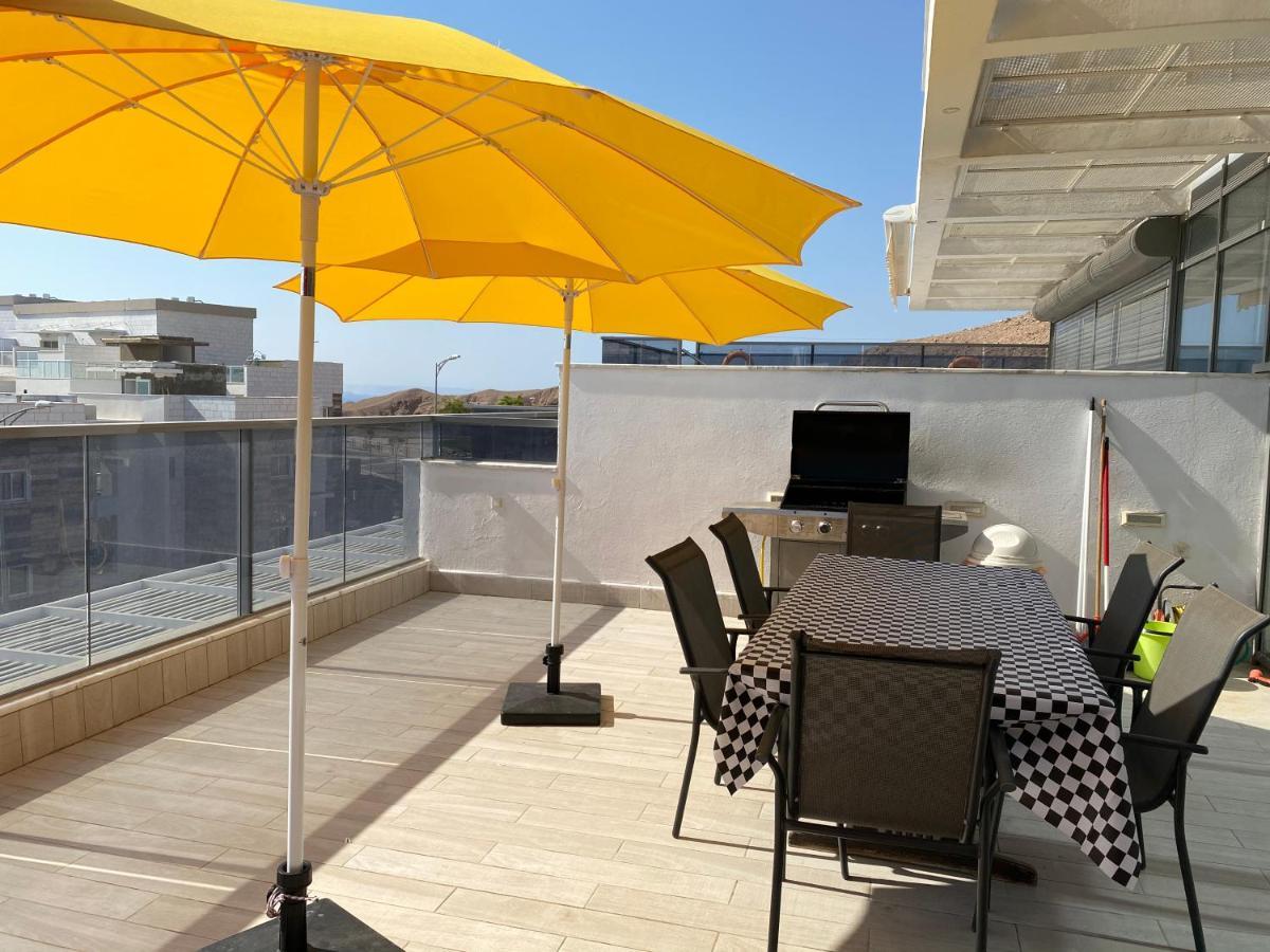 Stunning Penthouse With Sea Views And Private Heated Pool Daire Eilat Dış mekan fotoğraf