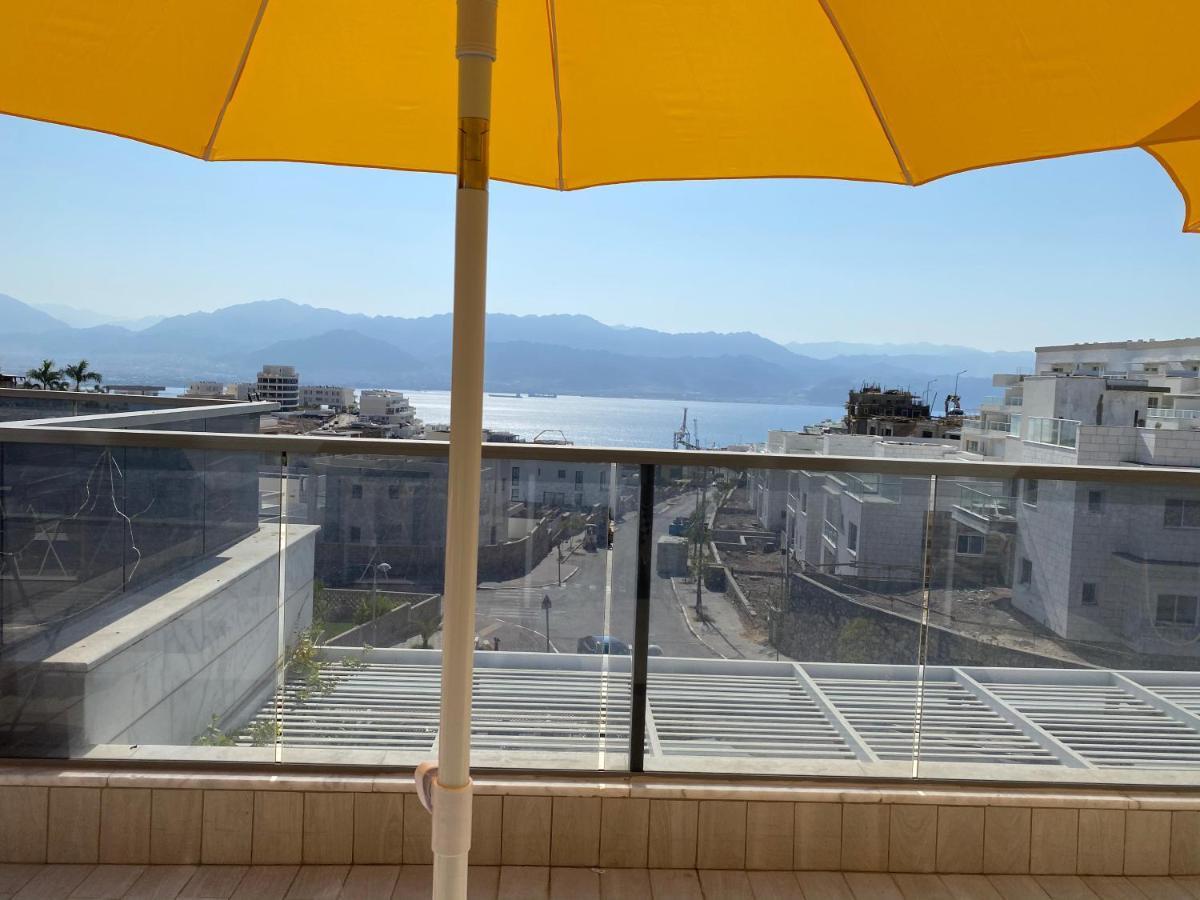 Stunning Penthouse With Sea Views And Private Heated Pool Daire Eilat Dış mekan fotoğraf