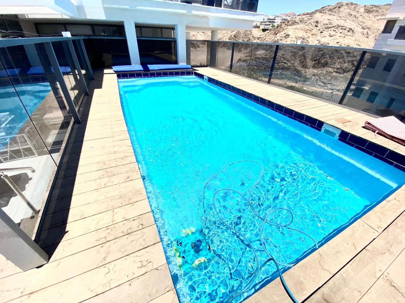 Stunning Penthouse With Sea Views And Private Heated Pool Daire Eilat Dış mekan fotoğraf
